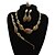 cheap Jewelry Sets-Women&#039;s Jewelry Set Bracelet Bangles Chain Necklace Drop Statement Ladies Vintage Oversized Earrings Jewelry Black / Brown / Purple For Party Formal / Statement Ring / Dangle Earrings