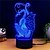 tanie Lampki nocne i dekoracyjne-3D Nightlight Zmieniające się kolory Kreatywne Dekoracja USB 1 zestaw