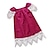 Χαμηλού Κόστους Φορέματα-Νήπιο Κοριτσίστικα Απλός Καθημερινό Καθημερινά Εξόδου Patchwork Μονόχρωμο Δαντέλα Patchwork Αμάνικο Φόρεμα Κρασί