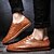 baratos Sapatos Oxford para Homem-Homens sapatos Pele Napa / Pele Primavera Conforto / Mocassim Oxfords Caminhada Preto / Marron / Khaki