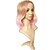 tanie Peruki syntetyczne modne-Peruki syntetyczne Curly Fryzura cieniowana Peruka Różowy Krótkie Różowy Włosie synetyczne Damskie Naturalna linia włosów Różowy VELA