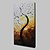 זול ציורים אבסטרקטיים-ציור שמן צבוע-Hang מצויר ביד - מופשט פרחוני / בוטני מודרני כלול מסגרת פנימית / בד מתוח