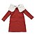 abordables Robes Décontracté-Robe Fille Enfants Petit Bloc de Couleur Quotidien Rouge Polyester Manches Longues Rétro Vintage Robes Printemps
