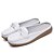 cheap Women&#039;s Clogs-Women&#039;s Loafers &amp; Slip-Ons Backless Loafers Flat Heel Cowhide Comfort Spring / Summer White / Party &amp; Evening