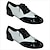 זול נעלי סווינג-בגדי ריקוד גברים ריקודים סלוניים אוקספורד עקבים עקב נמוך עור דמוי עור שחור ולבן / נעליי ריקוד סווינג