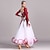 olcso Báli ruha-Ballroom Dance Dress Appliques Crystals / Rhinestones Women&#039;s Training Performance Long Sleeve High Tulle Velvet