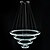 abordables Diseño de círculo-4 anillos 80cm luz colgante de cristal regulable lámpara led de metal galvanizado moderno contemporáneo 110-120v 220-240v