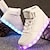 povoljno LED Cipele za djecu-djevojačke tenisice led svijetle cipele usb punjenje pu bljeskajuća svjetleća plesna zabava rođendanski poklon bijela crna crvena proljeće proljeće ljeto