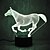cheap 3D Night Lights-Horse 3D Night Light Touch Sensor 3D LED Steed Illusion Desk Table Lamp Color Changing with USB Cable for Bedroom Kids Birthday Christmas Gift Music Wedding Date Decoration