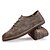 baratos Sapatos Oxford para Homem-Homens sapatos Pele Napa / Pele Primavera Conforto / Mocassim Oxfords Caminhada Preto / Marron / Khaki