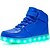 זול נעלי לד-בנים בנות נעלי ספורט LED נוחות נעליים זוהרות דמוי עור ילדים קטנים (4-7) ילדים גדולים (7 שנים +) קזו&#039;אל בָּחוּץ הליכה שרוכים וו ולולאה LED לבן שחור אדום אביב