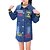 cheap Outerwear-Kids Girls&#039; Simple Casual Daily Print Solid Colored Long Sleeve Trench Coat Blue
