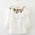 זול שמלות-שמלה שרוול ארוך רקום / קפלים פרחוני / סרוג / אחיד ליציאה פשוט / בסיסי / וינטאג&#039; בנות פעוטות