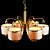 billige Lysekroner-SL® 6-Light 71 cm Stearinlys Stil Lysestager Metal Stof Candle-stil Bronze Moderne Moderne 110-120V 220-240V