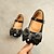 זול נעלים שטוחות לילדים-בנות שטוחות נוחות נעלי בובה (מרי ג&#039;יין) נעליים לילדת הפרחים דמוי עור ילדים קטנים (4-7) שמלה בָּחוּץ פפיון סקוטש ורוד אפור שחור אביב / פוליאוריטן תרמופלסטי TPU