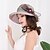 abordables Sombrero de fiesta-Mujer Sombrero Sombrero de fiesta Morado Beige Boda Fiesta Exterior Encaje Flor Color sólido Portátil Protección Solar Transpirable