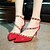 ieftine Sandale de Damă-Pentru femei Pantofi Piele Originală Vară Confortabili Sandale Toc Stilat Ținte Rosu / Roz / Caisă