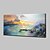 זול ציורי נוף-ציור שמן צבוע-Hang מצויר ביד - מופשט L ו-scape מודרני כלול מסגרת פנימית / בד מתוח