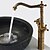 billige Armaturer til badeværelset-Håndvasken vandhane - Vandfald Antik Messing Centersat To Håndtag et hulBath Taps