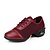 cheap Dance Sneakers-Women&#039;s Dance Sneakers Ballroom Shoes Sneaker Split Sole Lace-up Low Heel Black Red Lace-up
