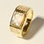 baratos Anéis-Homens Anel de banda Diamante Zircônia Cubica Dourado Zircão Titânio Aço Formato Circular Clássico Elegante Vintage Casamento Diário Jóias