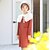 abordables Robes Décontracté-Robe Fille Enfants Petit Bloc de Couleur Quotidien Rouge Polyester Manches Longues Rétro Vintage Robes Printemps