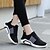 cheap Women&#039;s Sneakers-Women&#039;s Sneakers Flat Heel Round Toe Comfort Running Shoes Knit Synthetic Microfiber PU Spring Summer Solid Colored Black Gray Rosy Pink