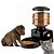 billige Hundeskåle og fødere-Hunde Katte Fodder Beholdere 5.5 L PP+ABS Automatisk Lydoptagelse Skåle og foderautomater Cirkel Sort Skåle &amp; Fodring