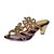 cheap Women&#039;s Sandals-Women&#039;s Polyurethane Spring / Summer Fashion Boots Sandals Chunky Heel Open Toe Rhinestone / Crystal / Sparkling Glitter Gold / Purple / Buckle / Party &amp; Evening