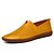 voordelige Hereninstappers &amp; loafers-Heren Comfort Loafers Leer Lente / Herfst Loafers &amp; Slip-Ons Wandelen Anti-slip Zwart / Oranje / Wit / Rijdende schoenen