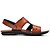 baratos Sandálias para Homem-Homens Sandálias Sapatos Confortáveis Sandálias Slingback Casual Ao ar livre Praia Caminhada Microfibra Respirável Preto Marron Slogan Primavera Verão