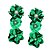 cheap Earrings-Hoop Earrings Floral / Botanicals Flower Ladies Bohemian Fashion Boho Earrings Jewelry Black / Yellow / Green For Party Daily