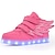 cheap Kids&#039; Light Up Shoes-Boys&#039; Girls&#039; Sneakers LED LED Shoes USB Charging Faux Leather LED Shoes Training Walking Shoes LED Luminous White Black Burgundy Summer Fall / Color Block / Rubber