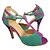 abordables Zapatos de baile latino-Mujer Zapatos de baile Zapatos de Baile Latino Sandalia Tacón Carrete Personalizables Verde