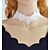 cheap Necklaces-Choker Necklace Ladies Lace Alloy White Black 42 cm Necklace Jewelry For Wedding Party / Evening Masquerade Engagement Party Prom School