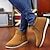 cheap Men&#039;s Boots-Men&#039;s Comfort Shoes Synthetic Fall / Winter Casual Boots 10.16-15.24 cm / Booties / Ankle Boots Blue / Brown / Black / Party &amp; Evening / Party &amp; Evening / Outdoor / Office &amp; Career / Combat Boots