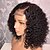 cheap Human Hair Wigs-Remy Human Hair Unprocessed Human Hair Lace Front Wig Bob style Brazilian Hair Curly Wig 130% Density with Baby Hair Natural Hairline African American Wig Unprocessed Bleached Knots Women&#039;s Short