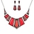 cheap Jewelry Sets-Women&#039;s Resin Jewelry Set Geometrical Statement Ladies Vintage Party African Resin Earrings Jewelry Red For Party 1 set / Necklace