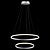 preiswerte Rundes Design-2-Licht 60 (24 &quot;) dimmbare LED Pendelleuchte Metall Acryl Kreis lackiert Oberflächen moderne zeitgenössische 110-120V 220-240V