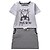 cheap Sets-Girls&#039; 3D Striped Clothing Set Short Sleeve Summer Polyester Kids