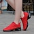 cheap Dance Sneakers-Women&#039;s Dance Shoes Dance Sneakers Sneaker Flat Heel Customizable White / Black / Red / Performance / Practice / EU40