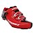 baratos Sapatos de Ciclismo-SIDEBIKE Sapatilhas de Ciclismo com Travas &amp; Pedal Tênis para Ciclismo Nailom Fibra de Carbono Respirável Almofadado Ultra Leve (UL) Ciclismo Vermelho / Preto Homens Sapatos para Ciclismo