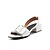 ieftine Sandale de Damă-Pentru femei Sandale Toc Îndesat Pantofi vârf deschis Confortabili Party &amp; Seară Imitație de Piele Vară Maro Deschis / Alb / Negru