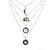 cheap Necklaces-Pendant Necklace Layered Necklace Layered Elephant Moon Crescent Moon Ladies Vintage Multi Layer Alloy Silver 55 cm Necklace Jewelry For Street Gift / Long Necklace