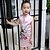 זול שמלות-בנות &#039; ללא שרוולים פרחוני גרפיקה מודפסת תלת מימדית שמלות סגנון סיני פוליאסטר שמלה קיץ פעוטות יומי