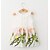 preiswerte Casual Kleider-Baby Wenig Mädchen Kleid Blumen Alltag Festtage Bestickt Weiß Ärmellos Elegant und luxuriös Kleider Sommer Normale Passform