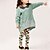 billige Sett-Girls&#039; 3D Clothing Set Long Sleeve Spring Fall Dot Rayon Toddler Daily
