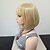 cheap Synthetic Lace Wigs-Synthetic Wig Straight Bob With Bangs Wig Blonde Medium Length Blonde Synthetic Hair 14 inch Women&#039;s Heat Resistant With Bangs Blonde