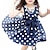 preiswerte Casual Kleider-Baby Wenig Mädchen Kleid Punkt Alltag Weiß Marinenblau Ärmellos Süß Kleider Sommer Normale Passform