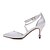 cheap Wedding Shoes-Women&#039;s Wedding Shoes Plus Size Ankle Strap Heels Wedding Heels Bridesmaid Shoes Rhinestone Sparkling Glitter Cone Heel Pointed Toe Comfort D&#039;Orsay &amp; Two-Piece Basic Pump Wedding Party &amp; Evening Satin
